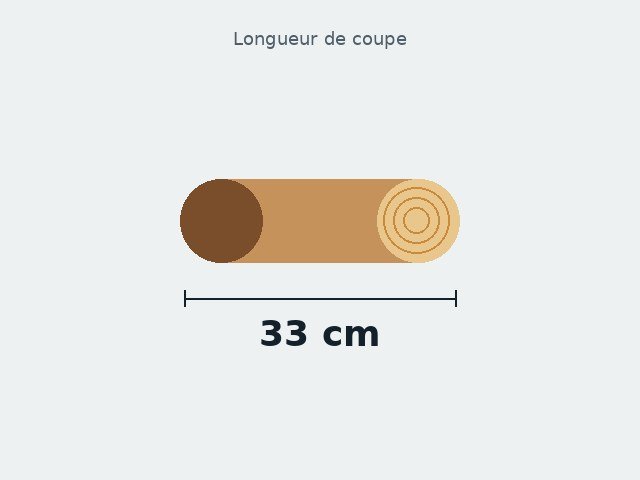 Bois de chauffage 33 cm